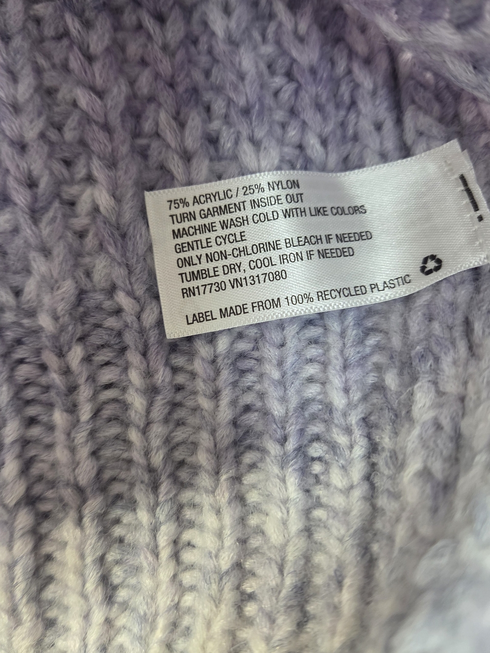 0372 a new day Lavender Ombre Crewneck Sweater Size Xs - Picture 7 of 13